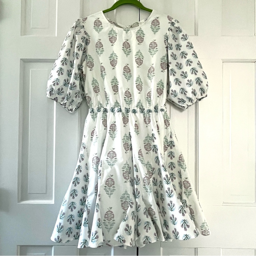 Christian Lacroix 100% Cotton A-Line Floral Mini Dress